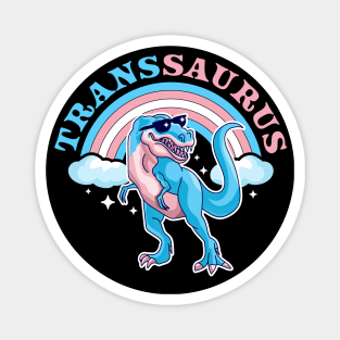 Transgender Dinosaur Transsaurus Trans Pride LGBT Pride Flag Magnet